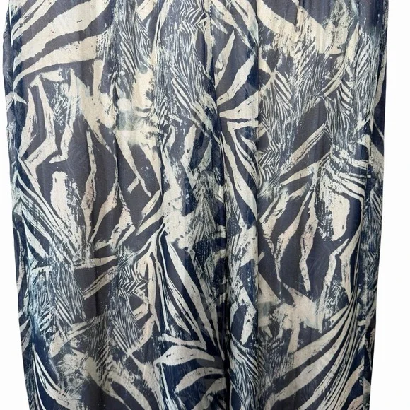 Bellambra Italy Womens Silk Blend Palazzo Pants Size L Wide Leg Resort Boho - Picture 6 of 15